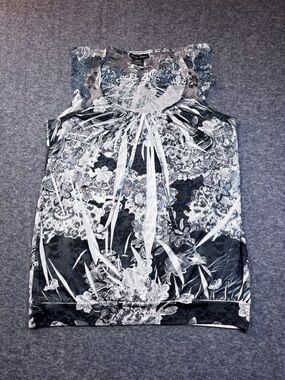 Simply Irresistible Black, Blue, and White Lace-Trim Tank
